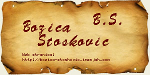 Božica Stošković vizit kartica
